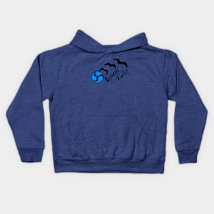 AT Bat Mitsudomoe black blue Kids Hoodie